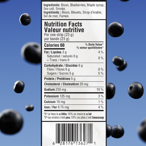 Pemmican Strips - Limited Edition Maple Blueberry (No Pepper)