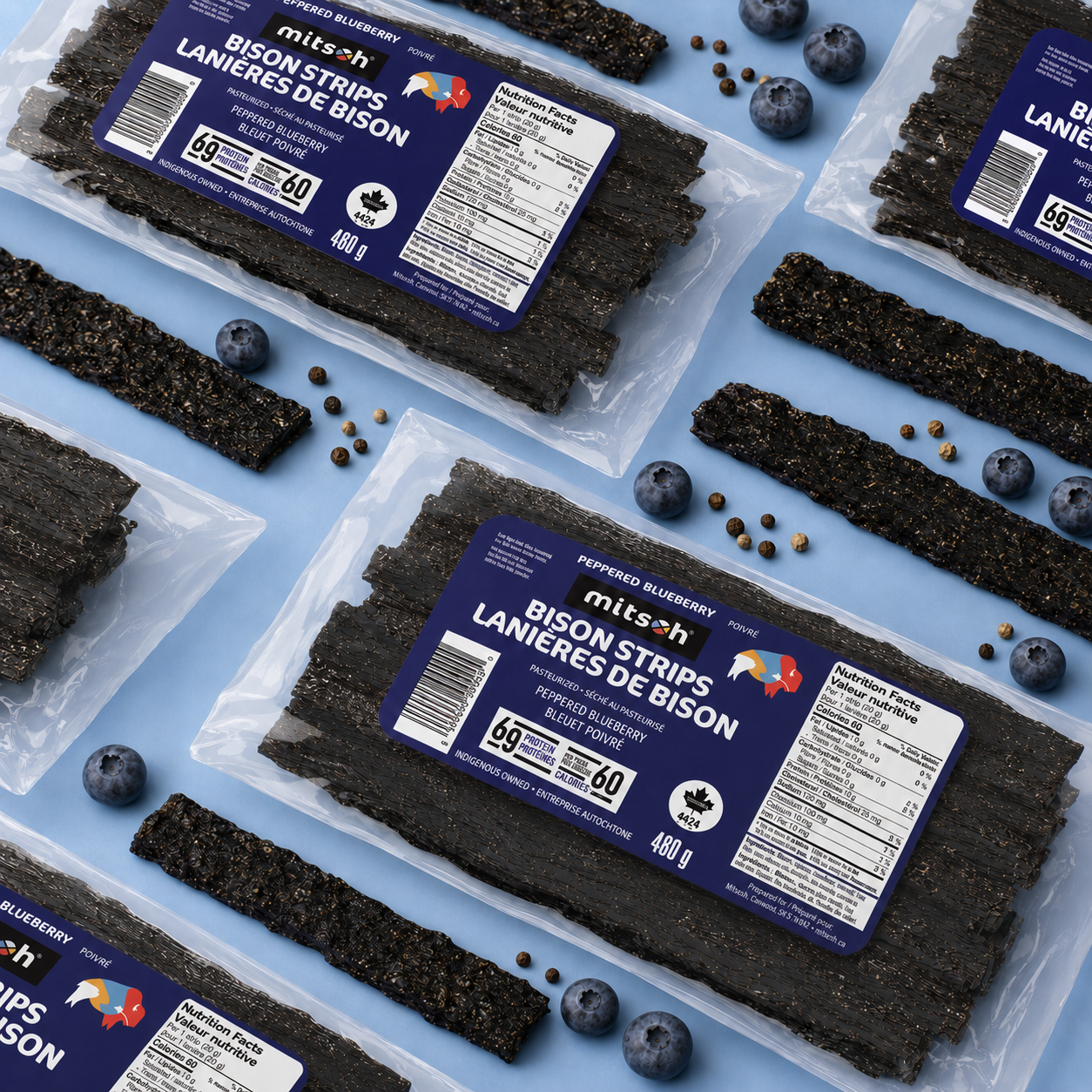 Peppered Blueberry Bison Pemmican