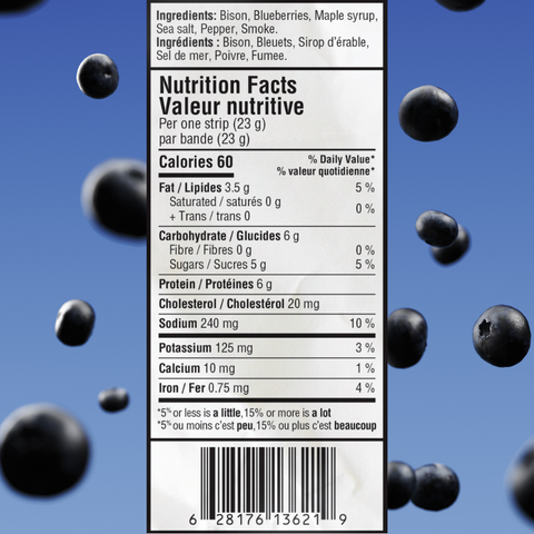 Pemmican Strips - Maple Blueberry