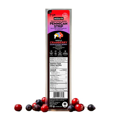 Limited Edition - Pemmican Strips - Maple Cranberry Saskatoon