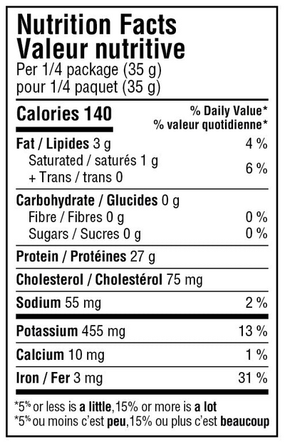 Viande de bison séchée 140 g