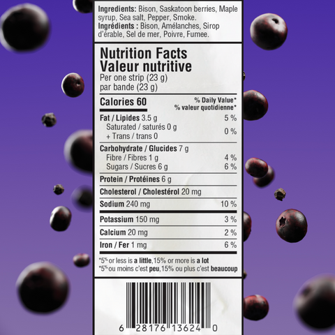 Pemmican Strips - Maple Saskatoon Berry