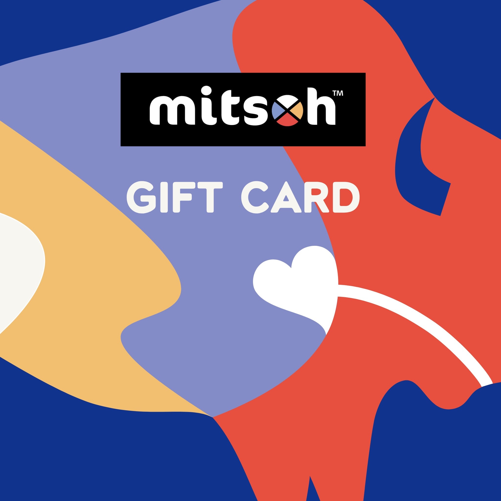 Mitsoh branded gift card graphic with logo