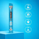 Mild Original Grass-Fed Beef Stick with product benefit icons on a blue background